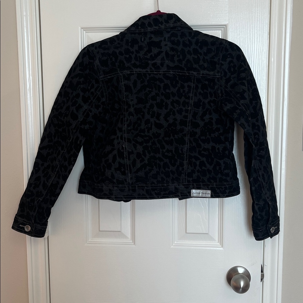 Justice Premium Leopard Jean Jacket - Picture 5 of 8